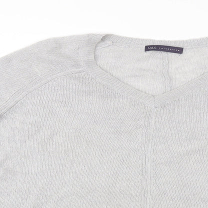 Womens UK Size 12 M&S Grey Pullover Jumper