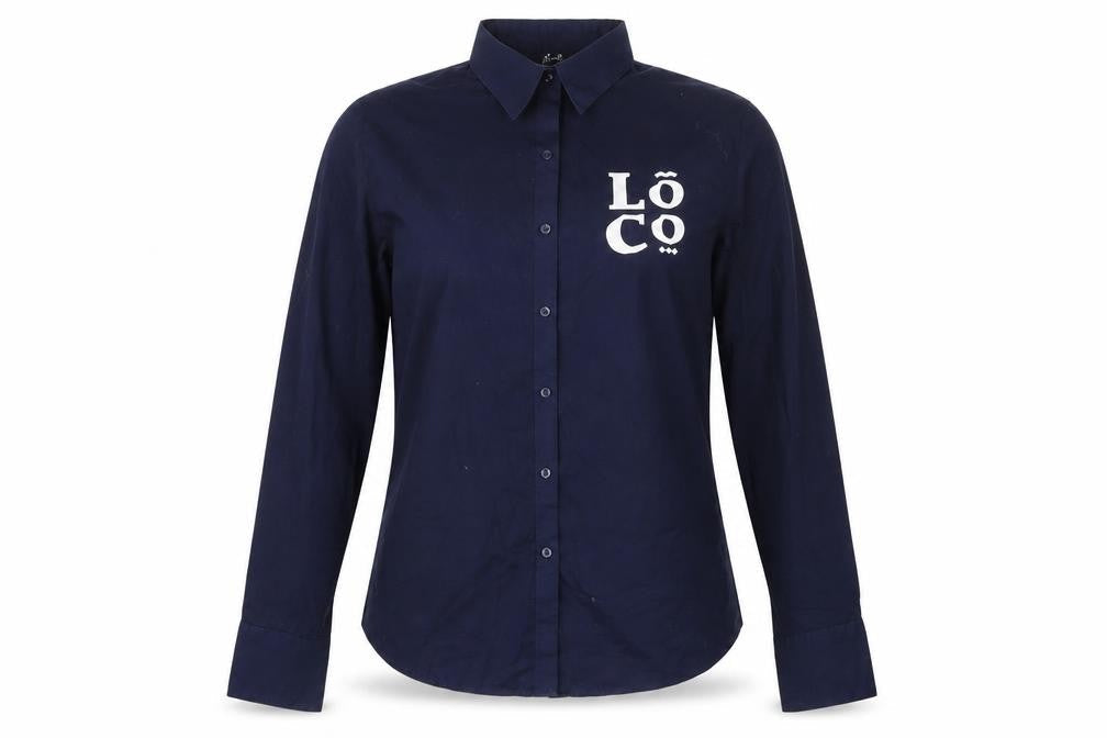 Womens UK Size 12 Premier Blue Basic Button-Up