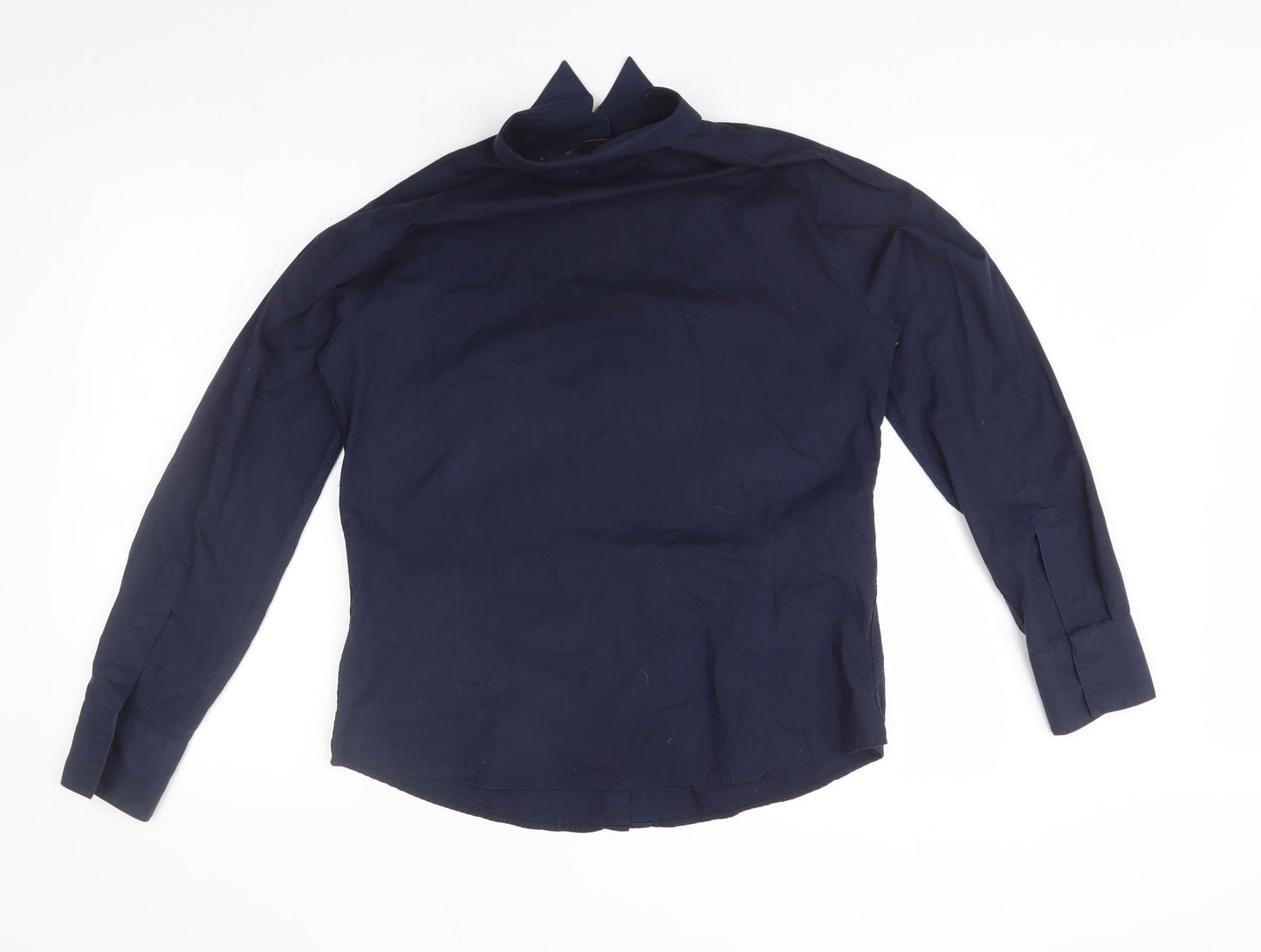 Womens UK Size 12 Premier Blue Basic Button-Up