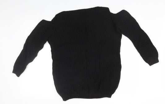 Womens UK Size One Size Preworn Black Pullover Jumper