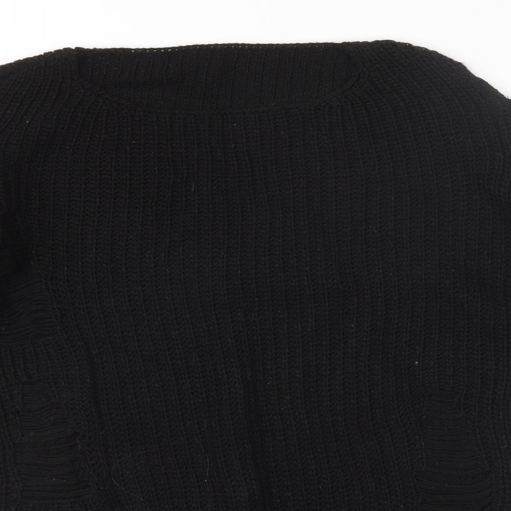 Womens UK Size One Size Preworn Black Pullover Jumper