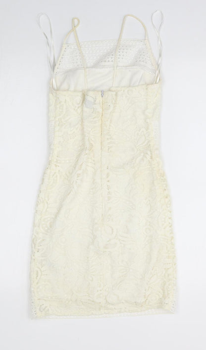 Topshop Womens Ivory   Pencil Dress  Size 6