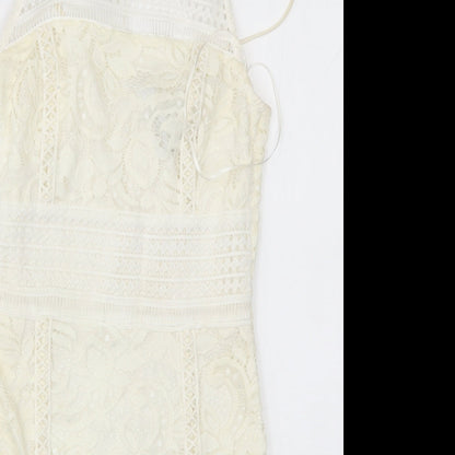 Topshop Womens Ivory   Pencil Dress  Size 6