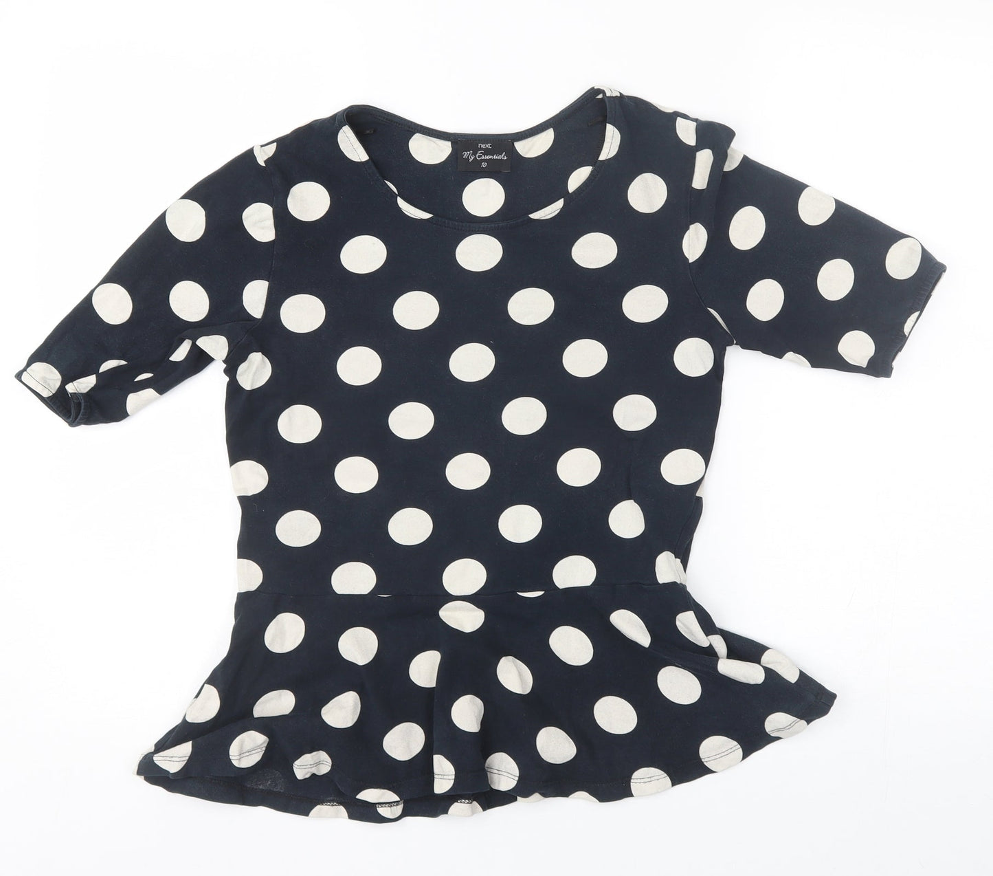 Womens UK Size 10 NEXT Blue Basic Blouse