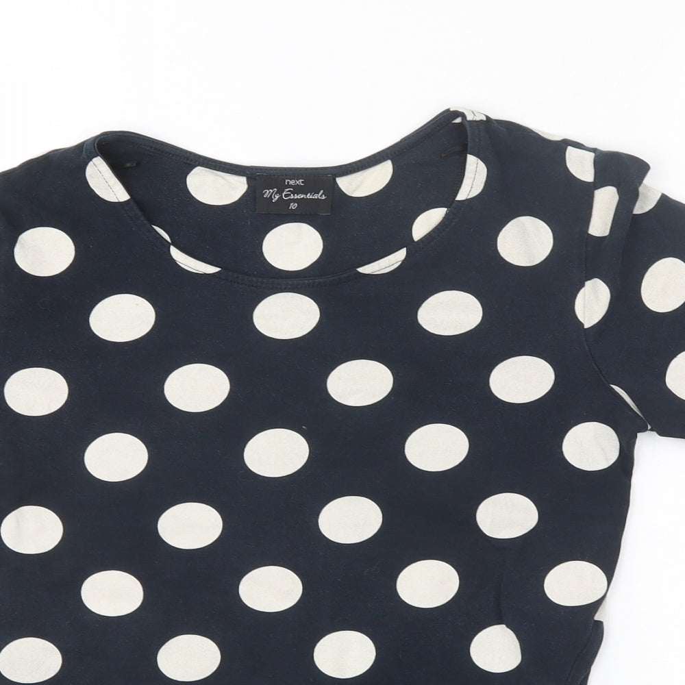 Womens UK Size 10 NEXT Blue Basic Blouse