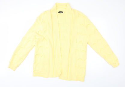Womens UK Size L lady ice Yellow Cardigan Jumper