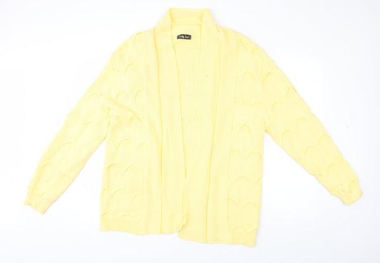 Womens UK Size L lady ice Yellow Cardigan Jumper