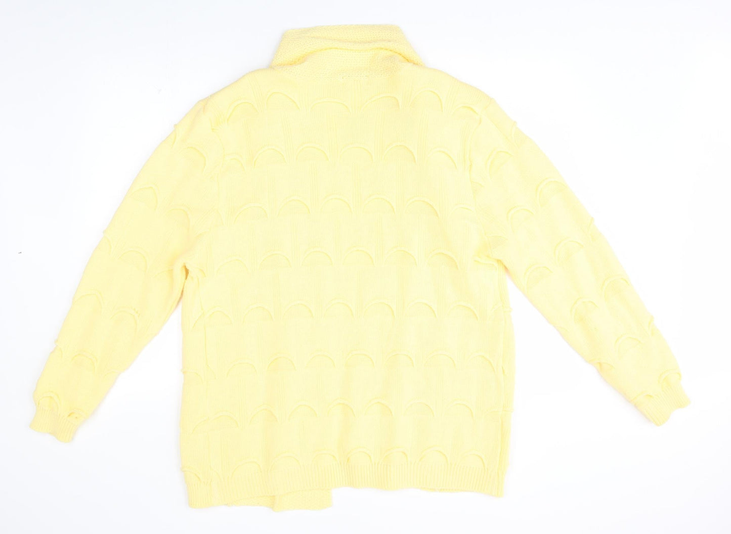 Womens UK Size L lady ice Yellow Cardigan Jumper