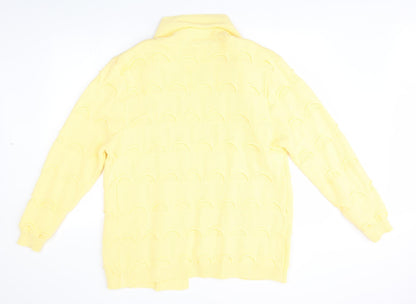 Womens UK Size L lady ice Yellow Cardigan Jumper