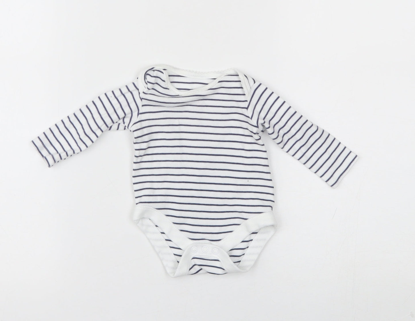 F&F Baby White Striped  Babygrow One-Piece Size 0-3 Months