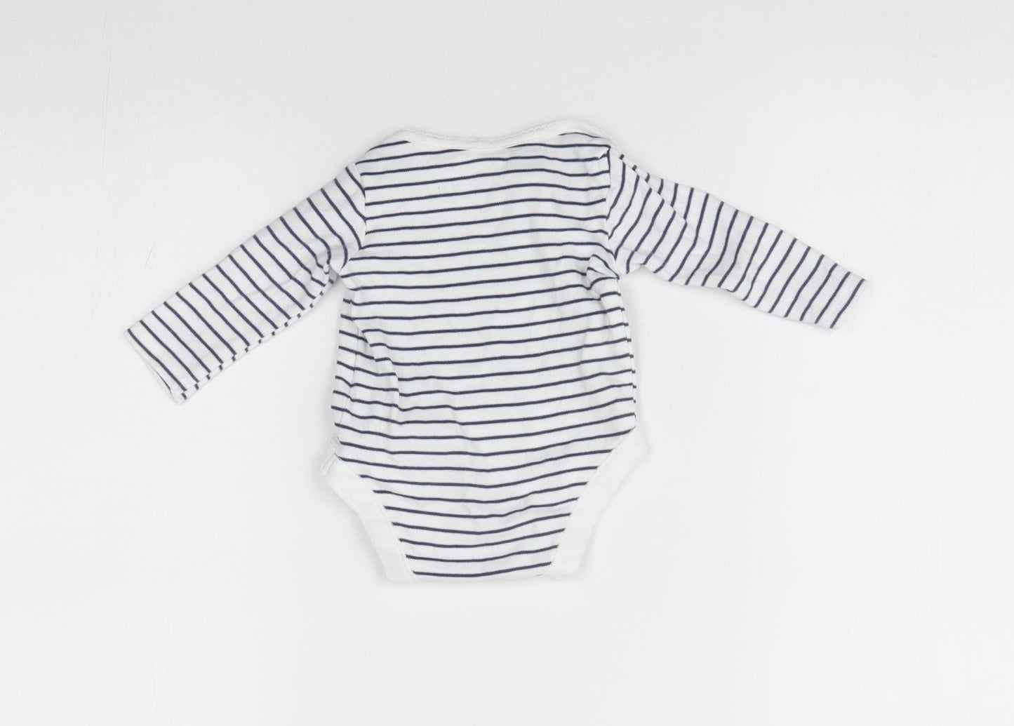 F&F Baby White Striped  Babygrow One-Piece Size 0-3 Months
