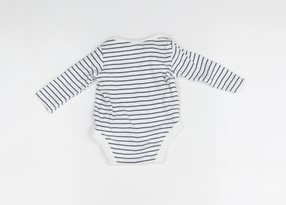 F&F Baby White Striped  Babygrow One-Piece Size 0-3 Months