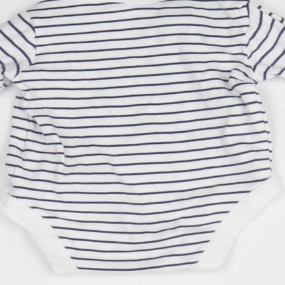 F&F Baby White Striped  Babygrow One-Piece Size 0-3 Months