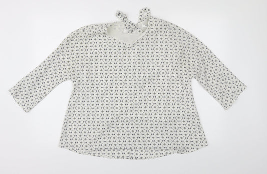 Womens UK Size S sweewe White Basic Blouse