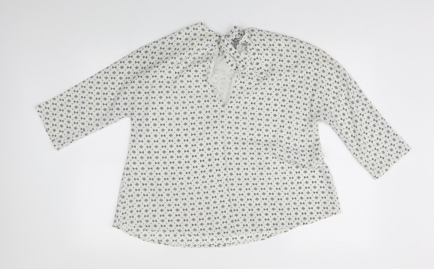 Womens UK Size S sweewe White Basic Blouse