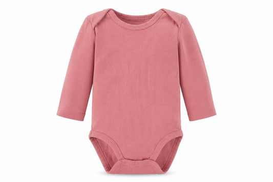 Front view of H&M Baby Pink Babygrow One-Piece, size 0-3, Months