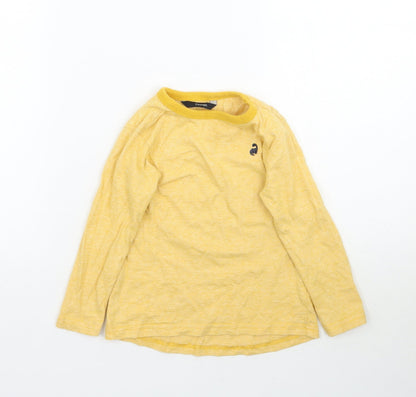 Front view of George boys’ yellow basic t-shirt, size 2-3, years