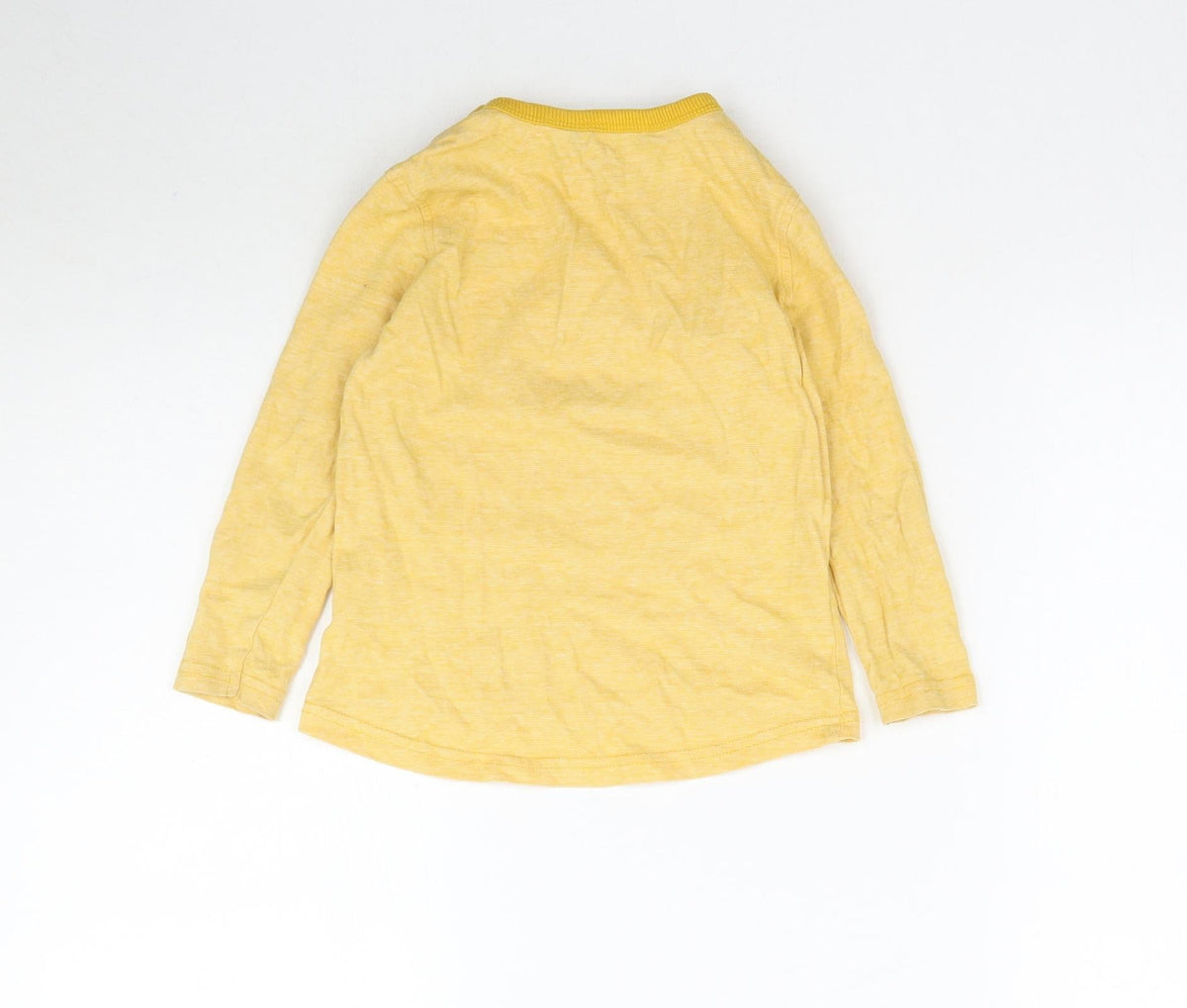 Back view of George boys’ yellow basic t-shirt, size 2-3, years