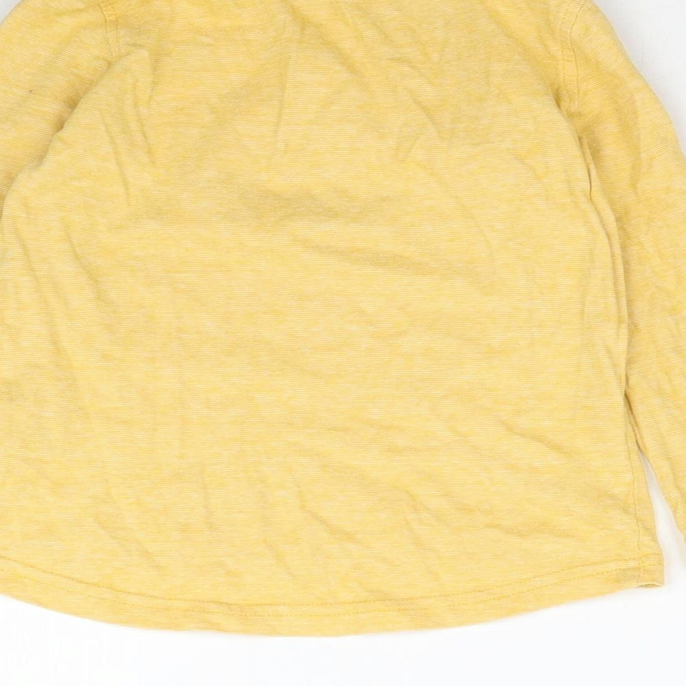 Brand and care label for George boys’ yellow basic t-shirt, size 2-3, years