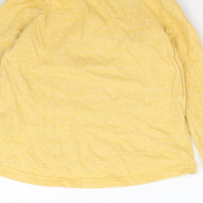 Brand and care label for George boys’ yellow basic t-shirt, size 2-3, years
