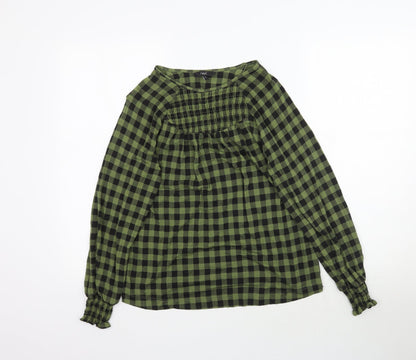 Womens UK Size 10 NEXT Green Basic Blouse