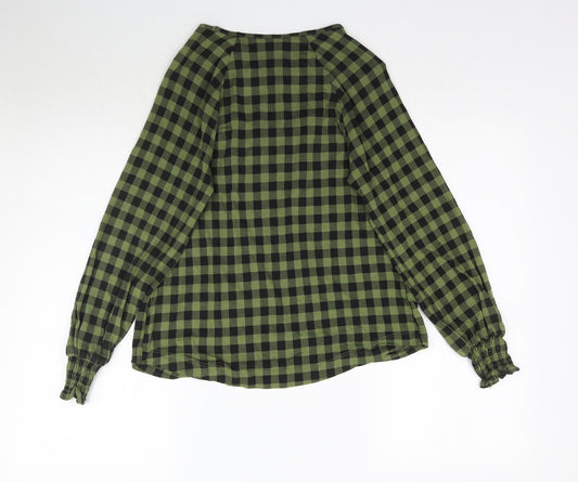 Womens UK Size 10 NEXT Green Basic Blouse