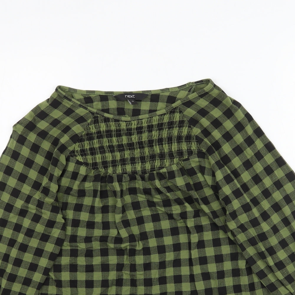 Womens UK Size 10 NEXT Green Basic Blouse