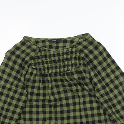 Womens UK Size 10 NEXT Green Basic Blouse