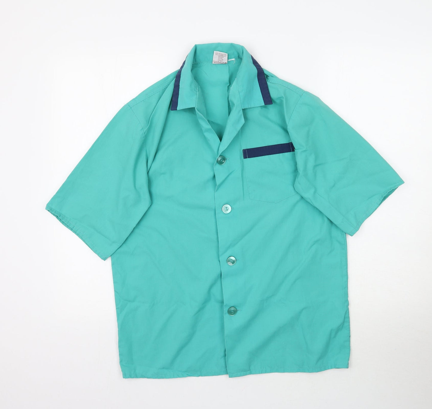 Royal  Class Womens Green   Basic Button-Up Size L