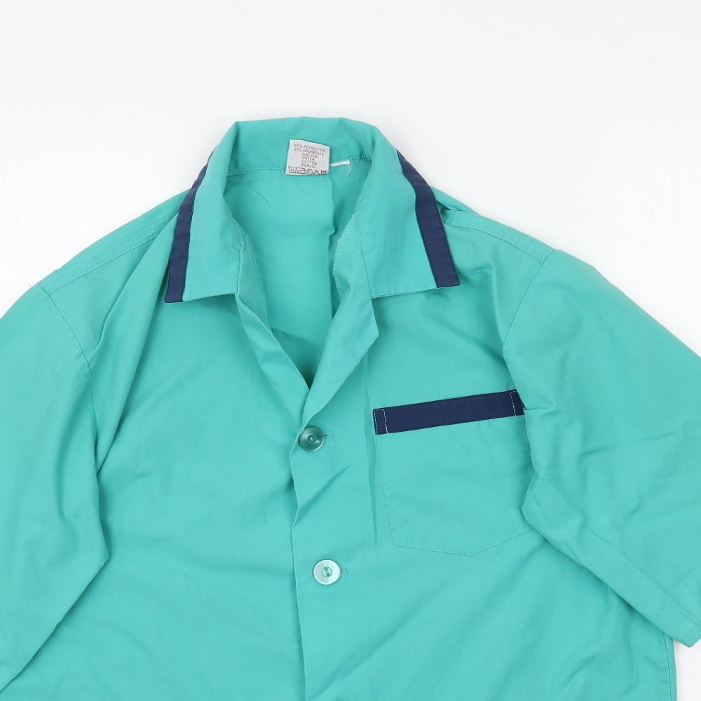 Royal  Class Womens Green   Basic Button-Up Size L