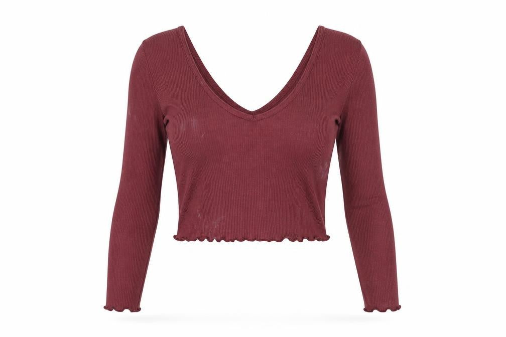 Womens UK Size 6 Boohoo Red Basic T-Shirt