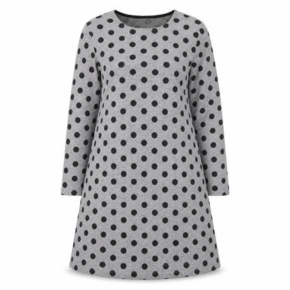 Preworn Womens Grey Polka Dot  A-Line  Size M