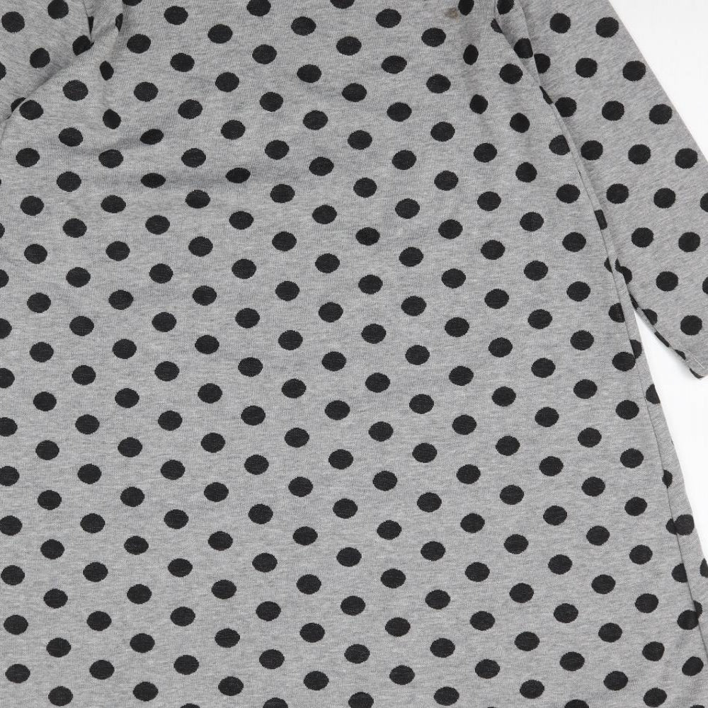 Preworn Womens Grey Polka Dot  A-Line  Size M