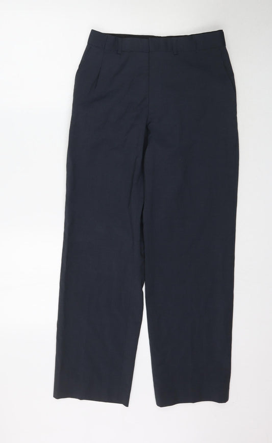 Womens UK Size 32 in Preworn Regular Fit  Blue Trousers