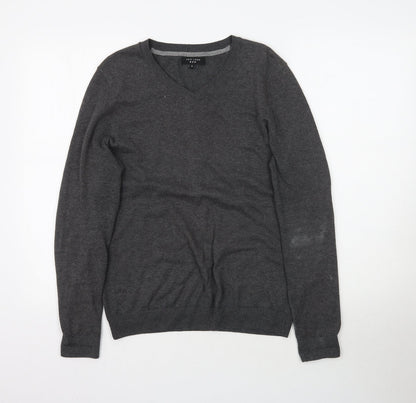 New Look Mens Grey  Knit Pullover Jumper Size S