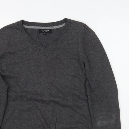 New Look Mens Grey  Knit Pullover Jumper Size S