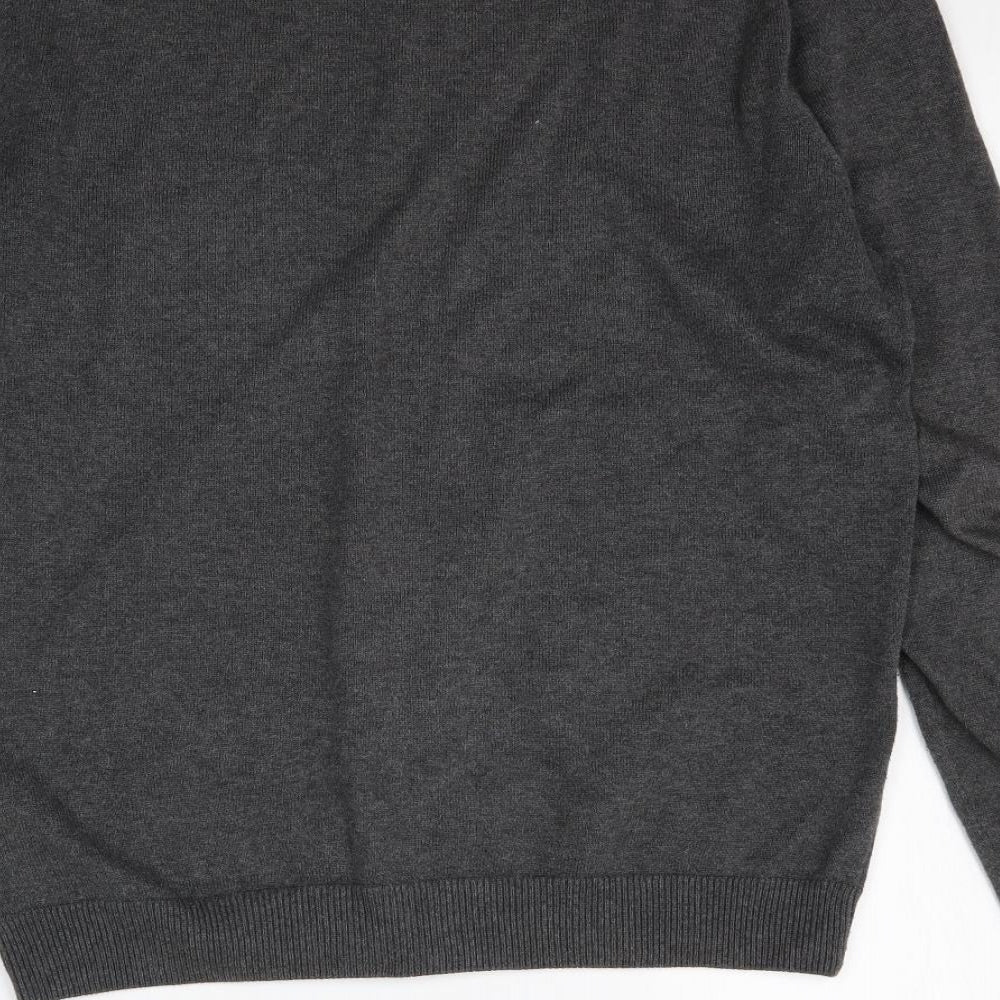 New Look Mens Grey  Knit Pullover Jumper Size S