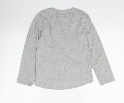 Back view of Nutmeg boys’ grey basic t-shirt, size 10-11, years