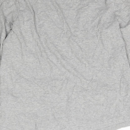 Brand and care label for Nutmeg boys’ grey basic t-shirt, size 10-11, years