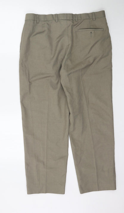 Marks and Spencer Mens Green   Trousers  Size 36 in L29 in