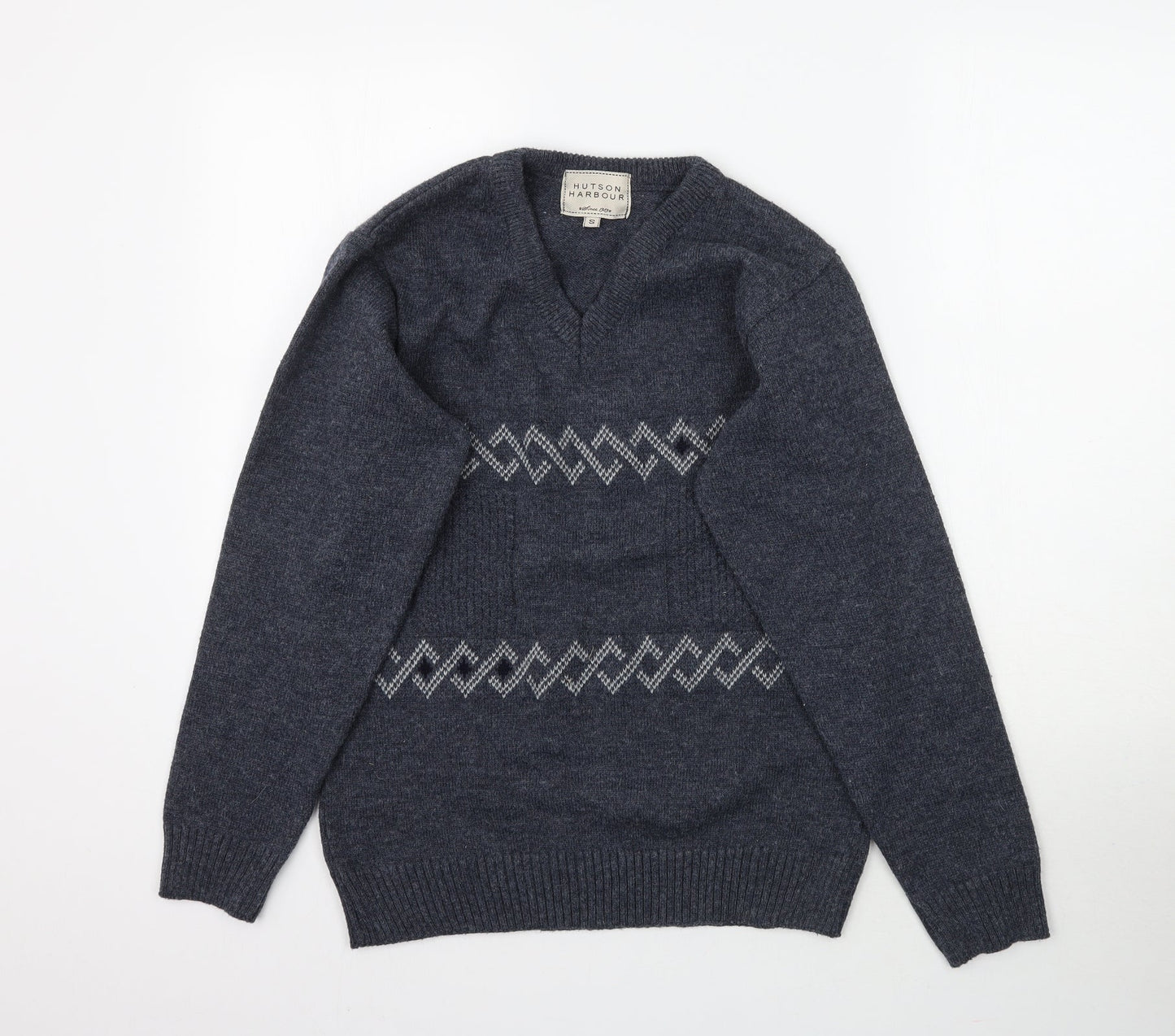 Hurton Harbour Mens Blue  Knit Pullover Jumper Size S