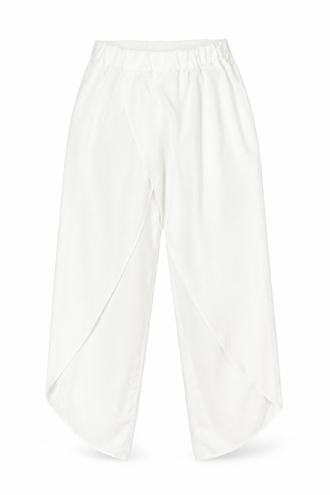 Front view of VESTIDOS women’s white trousers, size S, 28-inch leg