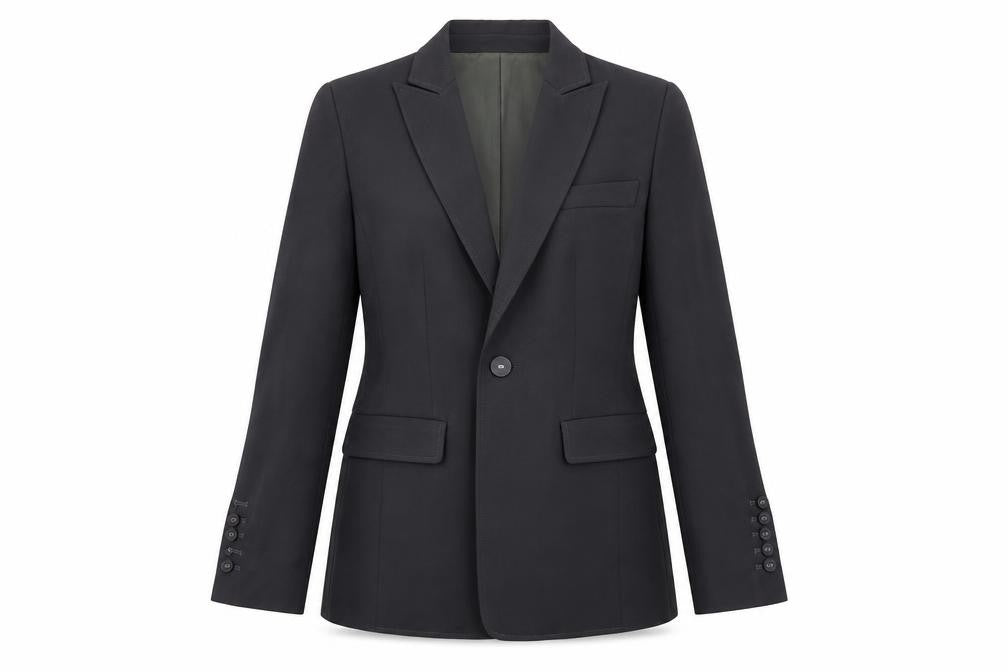 Front view of Jesire women’s grey jacket suit jacket, size UK 6