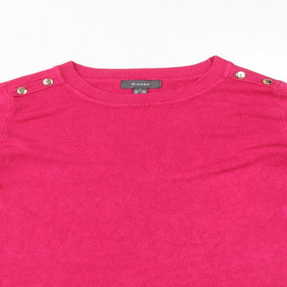 Close-up detail of Primark women’s pink pullover sweatshirt, size S