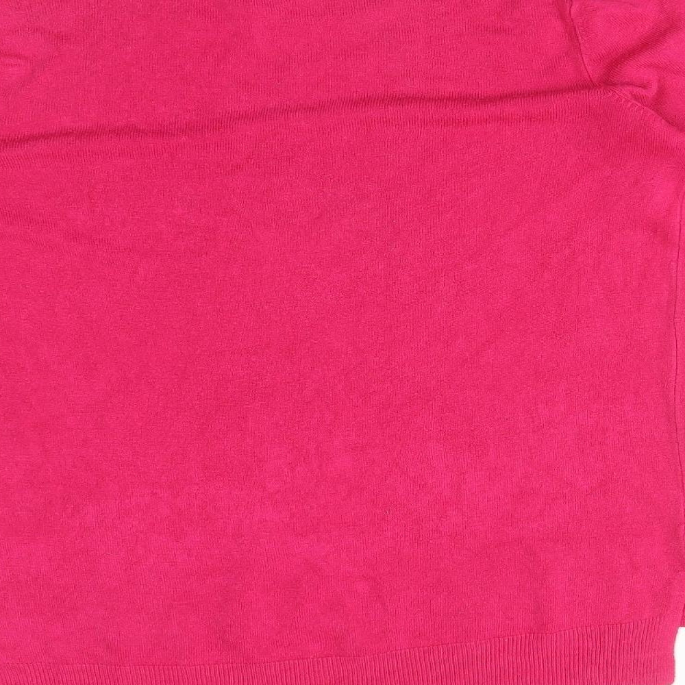 Brand and care label for Primark women’s pink pullover sweatshirt, size S