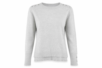 Front view of Primark women’s grey pullover sweatshirt, size M