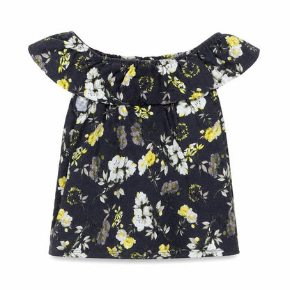 Front view of Next girls’ multicoloured floral basic t-shirt, size 9, years