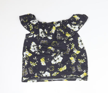 NEXT Girls Multicoloured Floral  Basic T-Shirt Size 9 Years