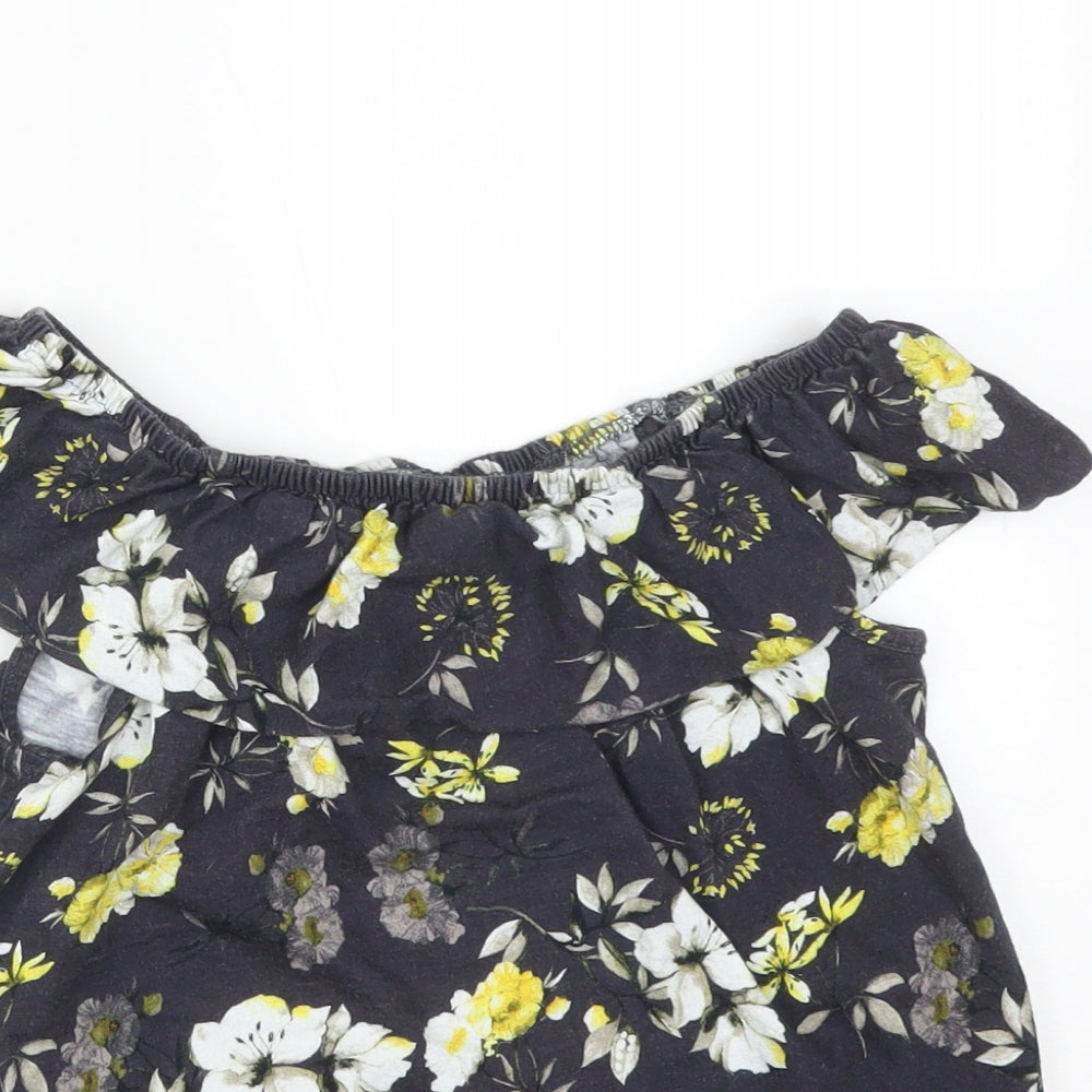 NEXT Girls Multicoloured Floral  Basic T-Shirt Size 9 Years