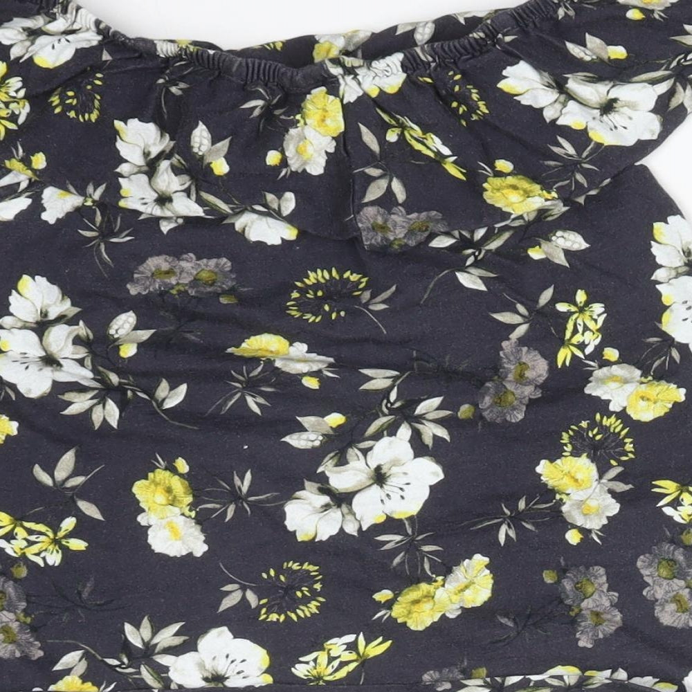 NEXT Girls Multicoloured Floral  Basic T-Shirt Size 9 Years